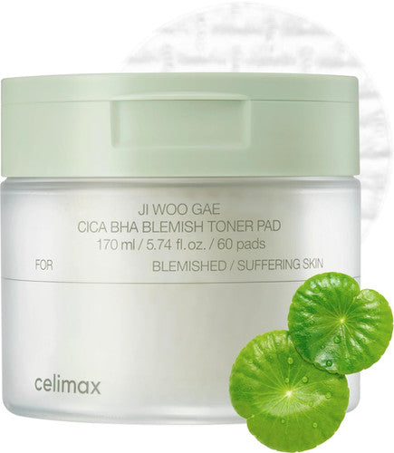 Celimax Ji Woo Gae CICA BHA Blemish Toner Pad