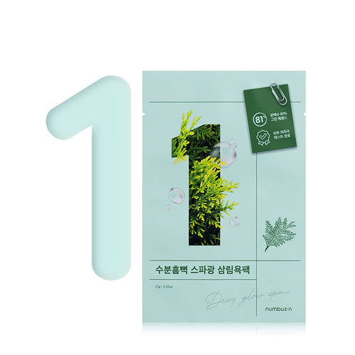 Numbuzin No.1 Dewy Glow Spa Sheet Mask 1 Box (4ea)