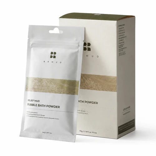 BRMUD Relief Mud Bubble Bath Powder 6 Pack