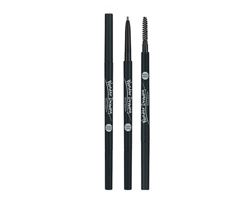 Holika Holika Wonder Drawing Skinny Eye Brow 01 Ash Black