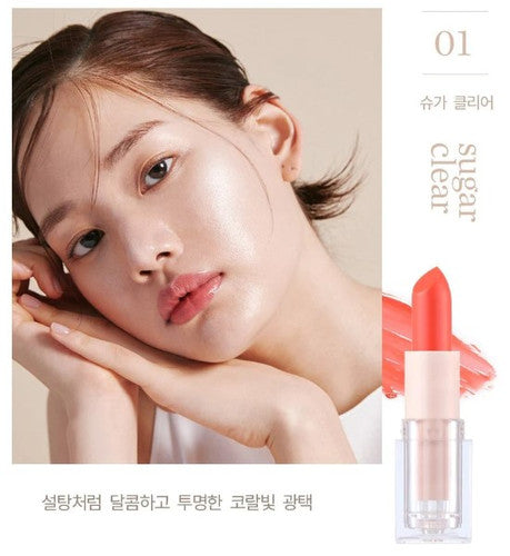 Glint Sheer Lipstick 01 Sugar Clear