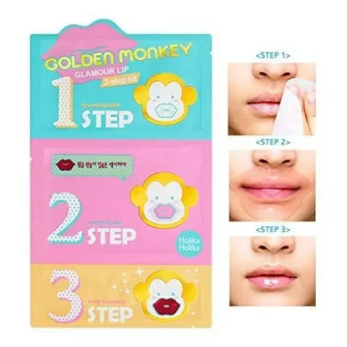 Holika Holika Golden Monkey Glamour Lip 3-Step Kit