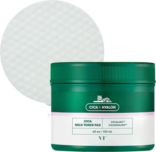 VT Cosmetics Cica Mild Toner Pad (60ea, 130ml)