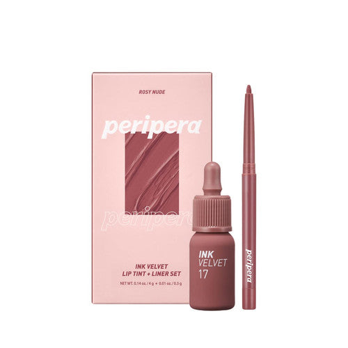 Peripera Ink Velvet + Lip Liner Set 001 Rosy Nude