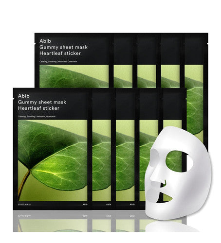 ABIB Gummy sheet mask Heartleaf sticker (10 sheets)