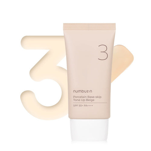 Numbuzin No.3 Porcelain BASE-SKIP Tone Up Beige (50ml)