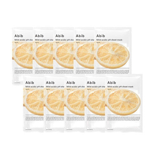 ABIB Mild acidic pH sheet mask Yuja fit (10 sheets)
