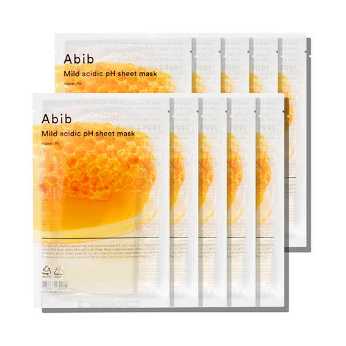 ABIB Mild acidic pH sheet mask Honey fit (10 sheets)