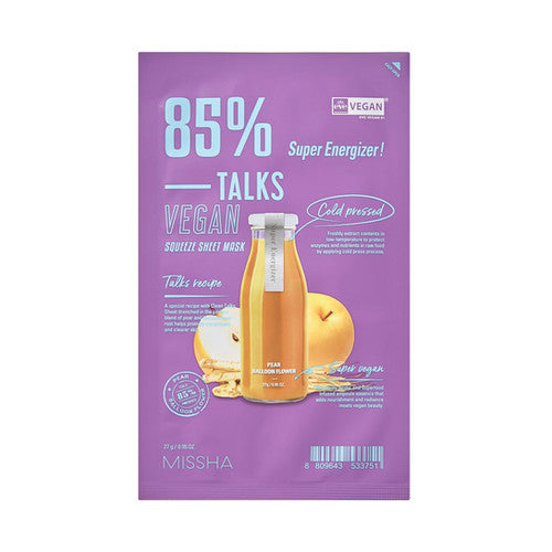 Missha Talks Vegan Squeeze Sheet Mask (Super Energizer)