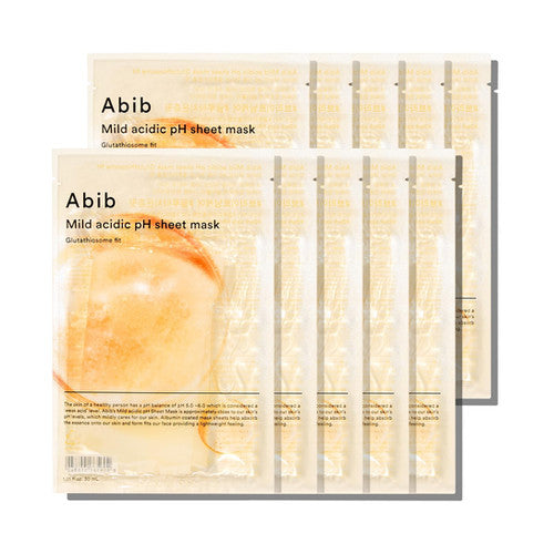 ABIB Mild acidic pH sheet mask Glutathiosome fit (10 sheets)