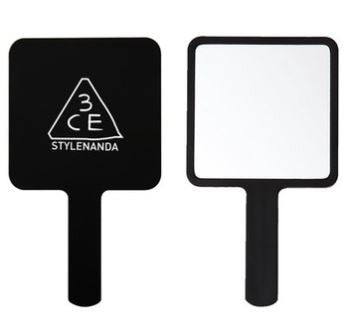 3CE Square Hand Mirror Black