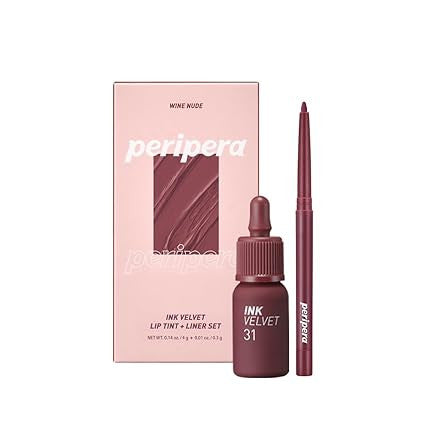 Peripera Ink Velvet + Lip Liner Set 002 Wine Nude